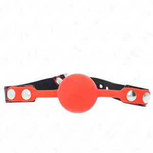 Кляп KINK COLLAR & GAG KINK MODEL 2 силиконовый шар 4 см с замком, ремень 60 x 2 см