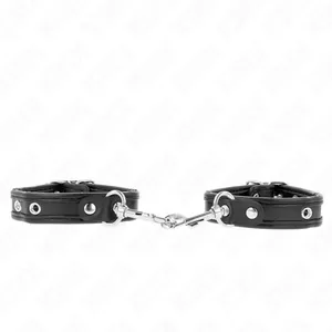 Наручники KINK Кожа Черные Регулируемые 16-22 см
