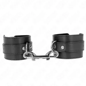 Наручники KINK Кожа Черные, Регулируемые 17-28 см x 5 см