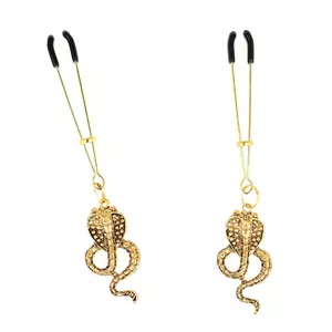 Зажимы для сосков KINK NIPPLE GRIP COBRA PENDANT 6 см с регулируемым захватом