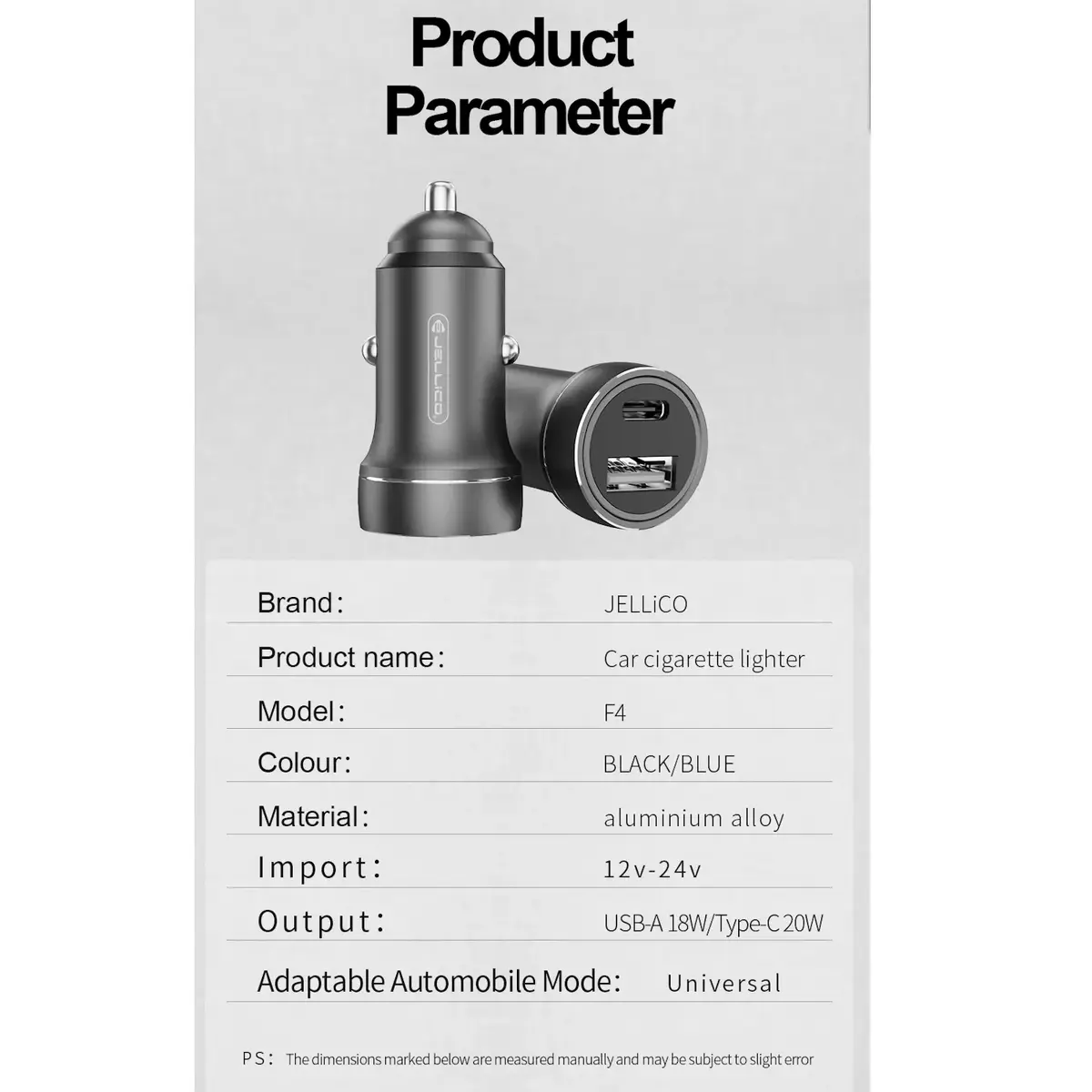 Jellico F4 20W Car Charger — Dual Port Photo 5