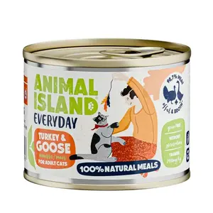 Влажный корм для кошек animal island Everyday — индейка и гусь, 200 г