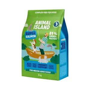 Сухой корм для собак animal island Super Salmon — для взрослых, без зерна, 3 кг, 32% белка, 16% жира