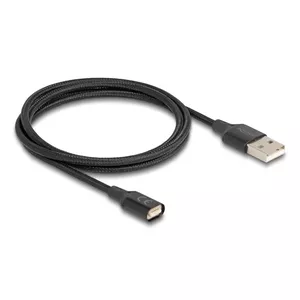DeLOCK 88167 USB 2.0 Type-A to Magnet Interface Cable 1m Black