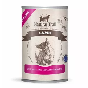 Влажный корм для собак Natural Trail Lamb Soft Line 400 г — рецепт с ягнёнком, консервированный корм