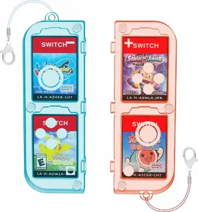 Aizsargvāks Nintendo Switch OLED no JYS — caurspīdīgs zils-sarkans