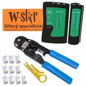 Rīku komplekts tīkla testera W-STAR WS140 RJ45 krimpēšanas rīks strippere