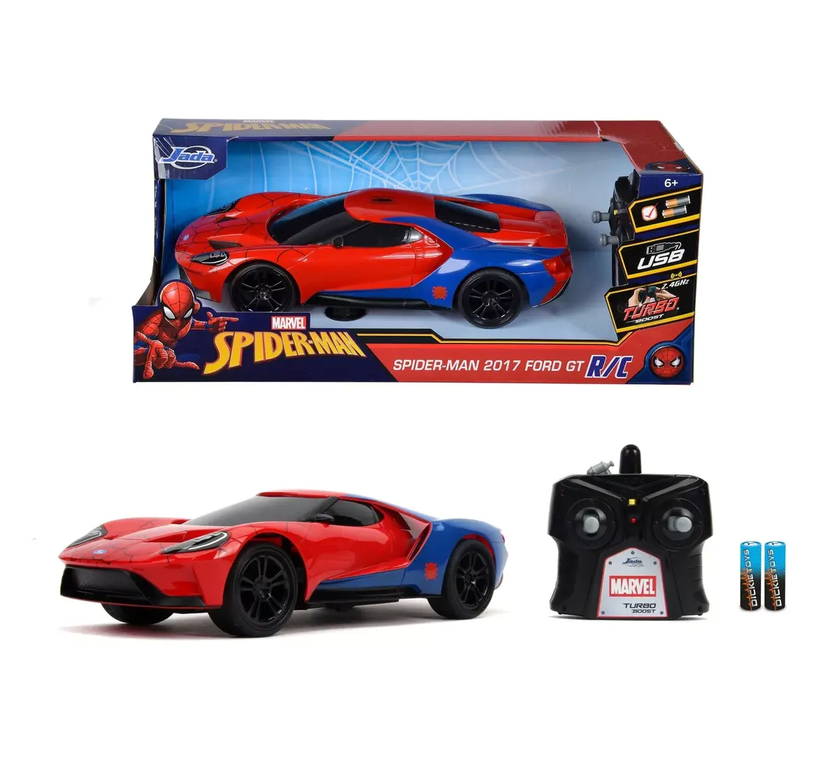 Dickie RC car Marvel Spiderman 2017 Ford GT 1:16 Photo 7