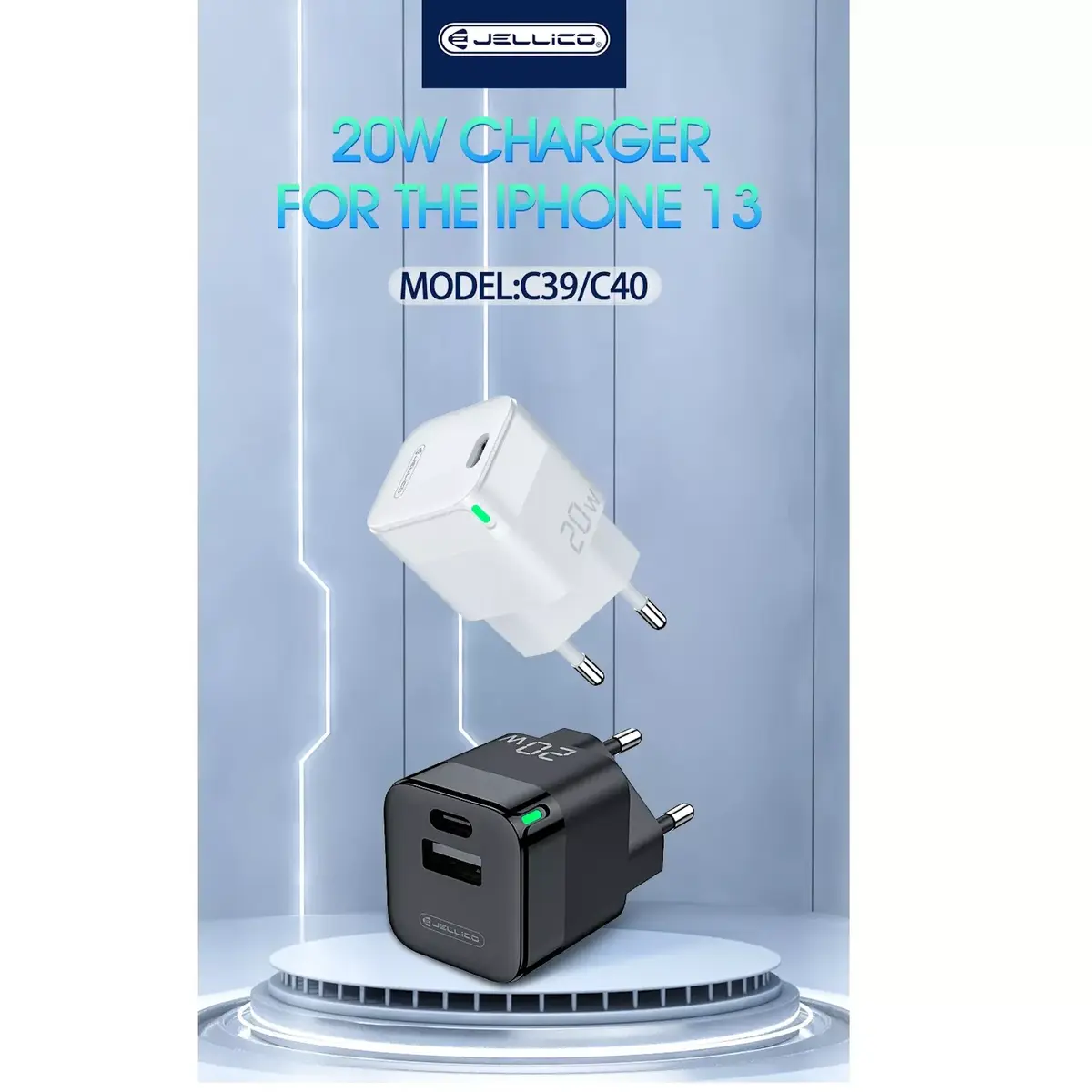Jellico C40 Mini PD 20W QC 3.0 USB-C 3A зарядное Photo 11