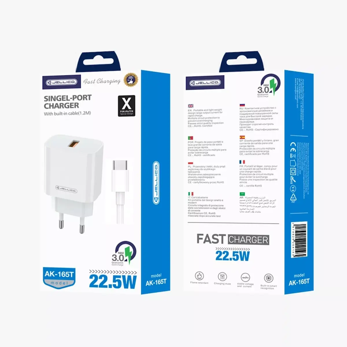 Charger Jellico AK-165 USB 22.5W QC 3.0 Photo 10