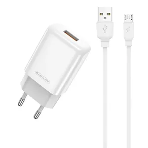 USB Charger Jellico EU01 12W 1x USB 2.4A with Micro‑USB cable