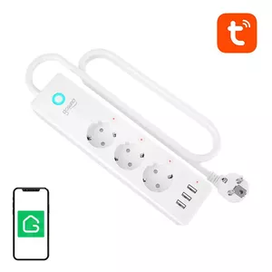 Barošanas sloksne Gosund P1 PLUS — viedais Wi‑Fi ar 3× Schuko kontaktligzdām un 3× USB‑A portiem
