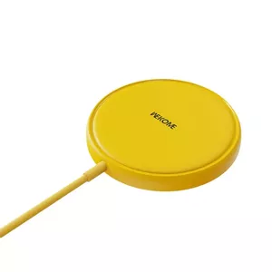 Inductive charger WEKOME MagSafe 15W, yellow — wireless charging pad for compatible devices