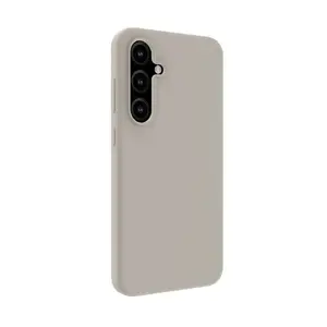 Protective Soft Touch Silicone Case Evelatus for Samsung Galaxy S24 Ultra — Silver