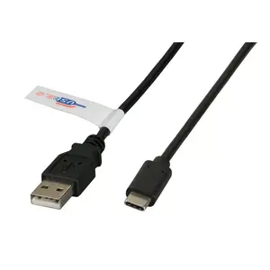 USB 2.0 cable EFB Elektronik K5258SW.1 — 1 m, USB A to USB C, black, 0.48 Gbit/s