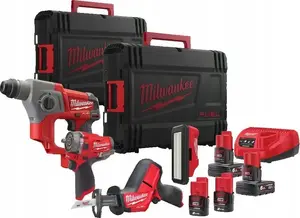 Electric screwdriver kit MILWAUKEE M12FPP4C-624PEU — cordless M12 system, 4 tools kit