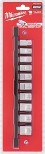 Socket set MILWAUKEE 10 pcs 3/8" metric sockets (metric sizes)