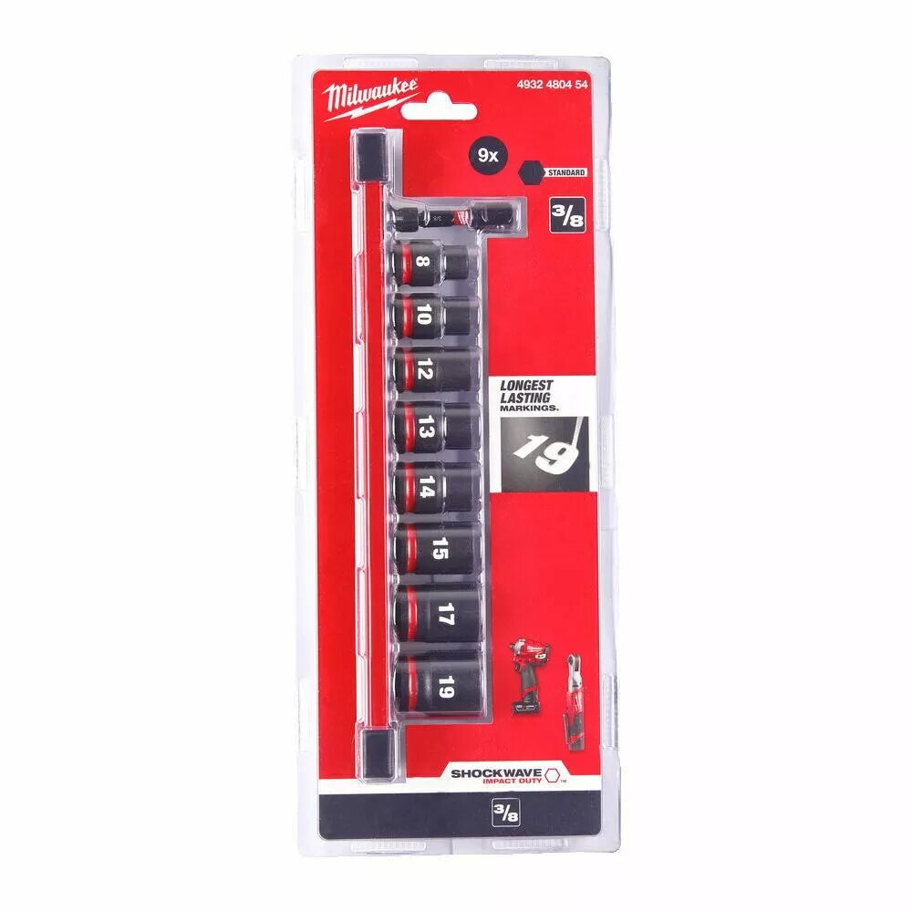 MILWAUKEE Trieciena galviņu komplekts 3/8 Collas