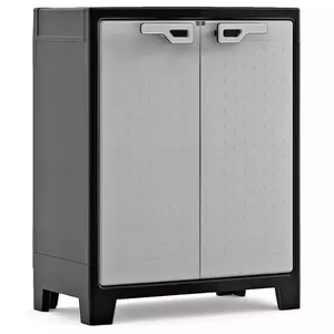 Шкаф для инструментов Keter TITAN Low модель 246915 — металлопластиковый шкаф для хранения инструментов, 2 двери, ящик, с замком