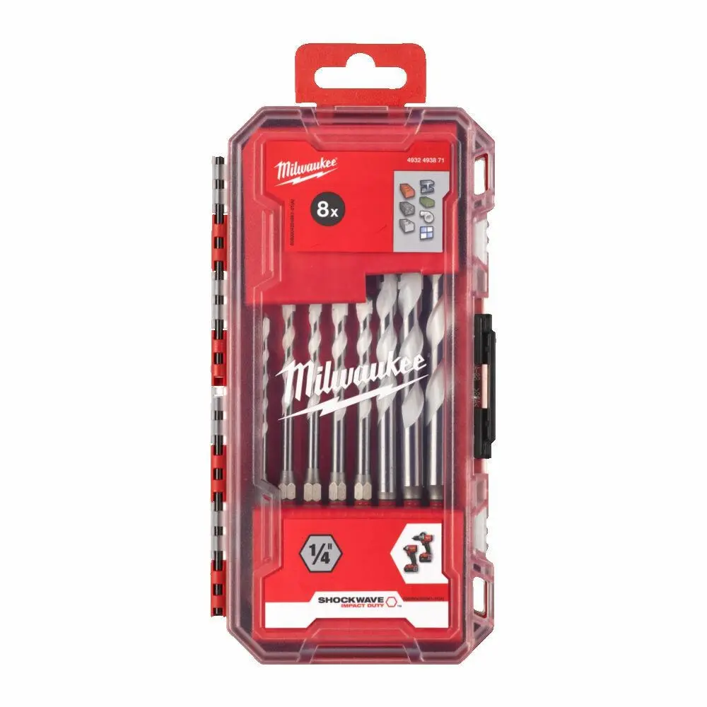 MILWAUKEE WIERTŁO UNIWERSALNE kpl. 8szt, 4932493871
