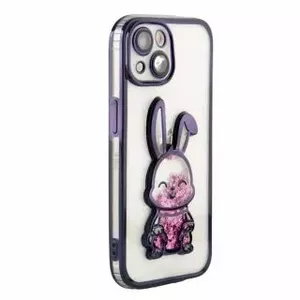 Silicone case iLike for iPhone 14 — Print Desire Rabbit, Purple