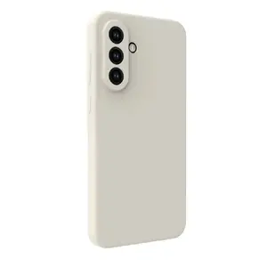 Silicone Soft Touch aizsargvāciņš Samsung Galaxy A55 5G, connect — sudraba