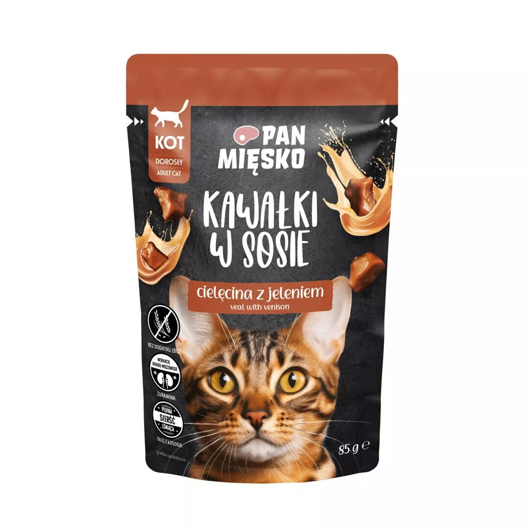 Mitras barības kaķiem pan miĘsko Teļš