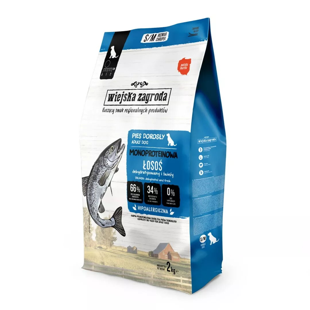 Sausais suņu barība wiejskazagroda Monoprotein Salmon