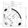 Massage Bath AMUE AMO-0632B Right 150x150 cm Photo 8