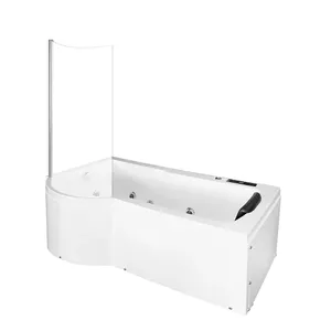 Bathtub AMUE AMO-1684 LEFT 170x85 cm massage bath with left-side drain