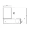 Bathtub AMUE AMO-1684 LEFT 170x85 cm Photo 11