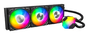 Montech HyperFlow ARGB 360 All-in-One Liquid CPU Cooler, 360mm Radiator, 12cm FDB Fans, Black