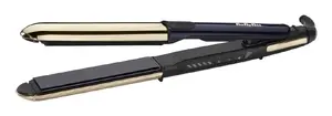 Hair Straightening Iron BABYLISS ST484E — Ceramic Plates, Warm Technology, 230V, 3.3m Cord, Black/Gold