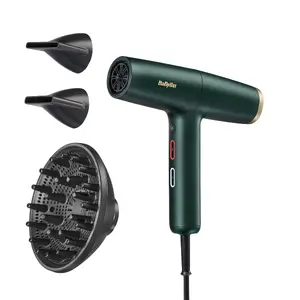 Fēns BaByliss Air Power Pro D6555DE 1700W ar digitālo motoru, jonizāciju, 4 siltuma līmeņiem un 3 ātrumiem