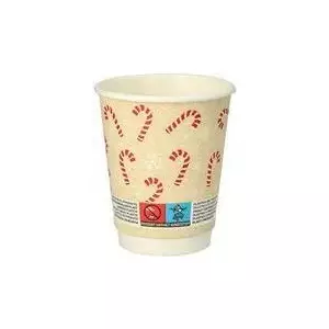 Disposable drinking cups Papstar 89695, pack of 20, 0.2 l, Candy Canes design
