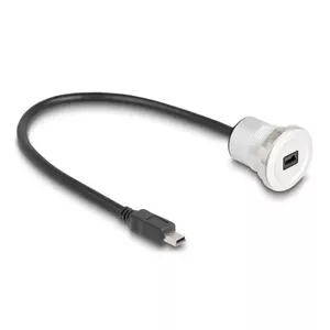 USB кабель DeLOCK 88186 0.3 м Mini-USB B Черный Серебристый