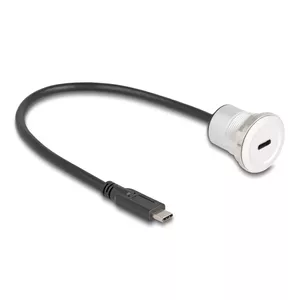 USB кабель DeLOCK 88183 0.3м USB C Черный Серебристый