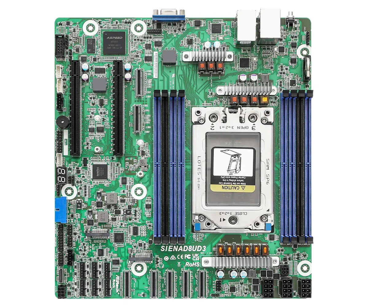 Micro ATX mātesplate ASRock SIENAD8UD3 ar