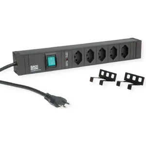 Сетевой удлинитель Bachmann CONNECT LINE 5xCH модель 420.0257 — 5 розеток, настольный монтаж