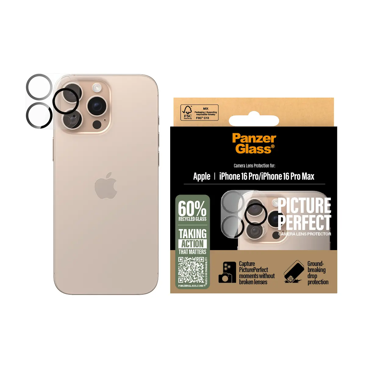 Защитное стекло для камеры PanzerGlass PicturePerfect iPhone 16 Pro Photo 2