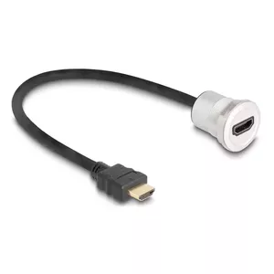 HDMI Cable DeLOCK 88180 0.3m HDMI Type A Male to Female Black Silver