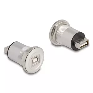 DeLOCK 88194 Socket Outlet Type B + USB Type A Black Silver