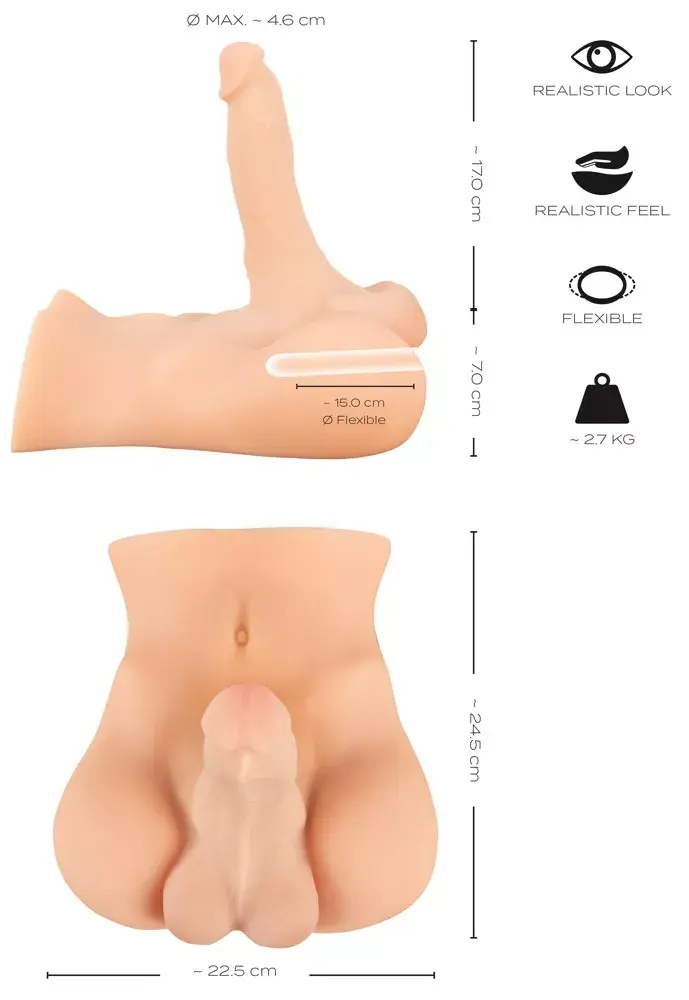 Торсо-мастурбатор Realistixxx Deluxe Man 02 Photo 9