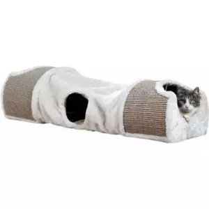 Cat Scratching Tunnel Trixie TRIXIE Scratching Tunnel — freestanding cat scratching bed 1100×300×380 mm, brown/grey