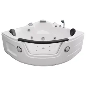 Massage bath AMUE AMO-0322 double 135×135×63 cm, corner hydromassage tub