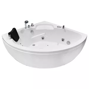 Massage bathtub AMUE AMO-0313 135×135 cm whirlpool tub, corner installation, acrylic