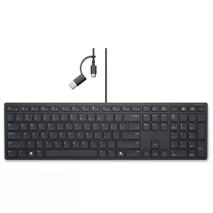 Wired Dell KB525C Keyboard Lithuanian QWERTY USB-C Black