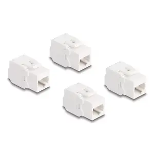 Модуль Keystone DeLOCK 86051 Плоский RJ-45 Белый 4 шт