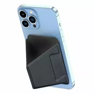 Dux Ducis Magnetic Wallet Stand for Smartphones, PU Leather, Black