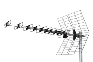 Āra TV antena Iskra DTX-48F — digitālā zemes TV antena jumta vai mastā uzstādīšanai